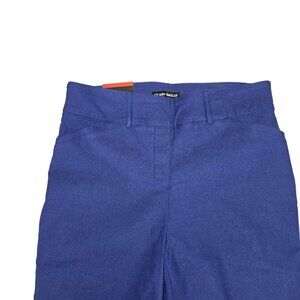 Hilary Radley Blue Pull-On Pants M Stretch Comfort Work Wear Straight Leg
